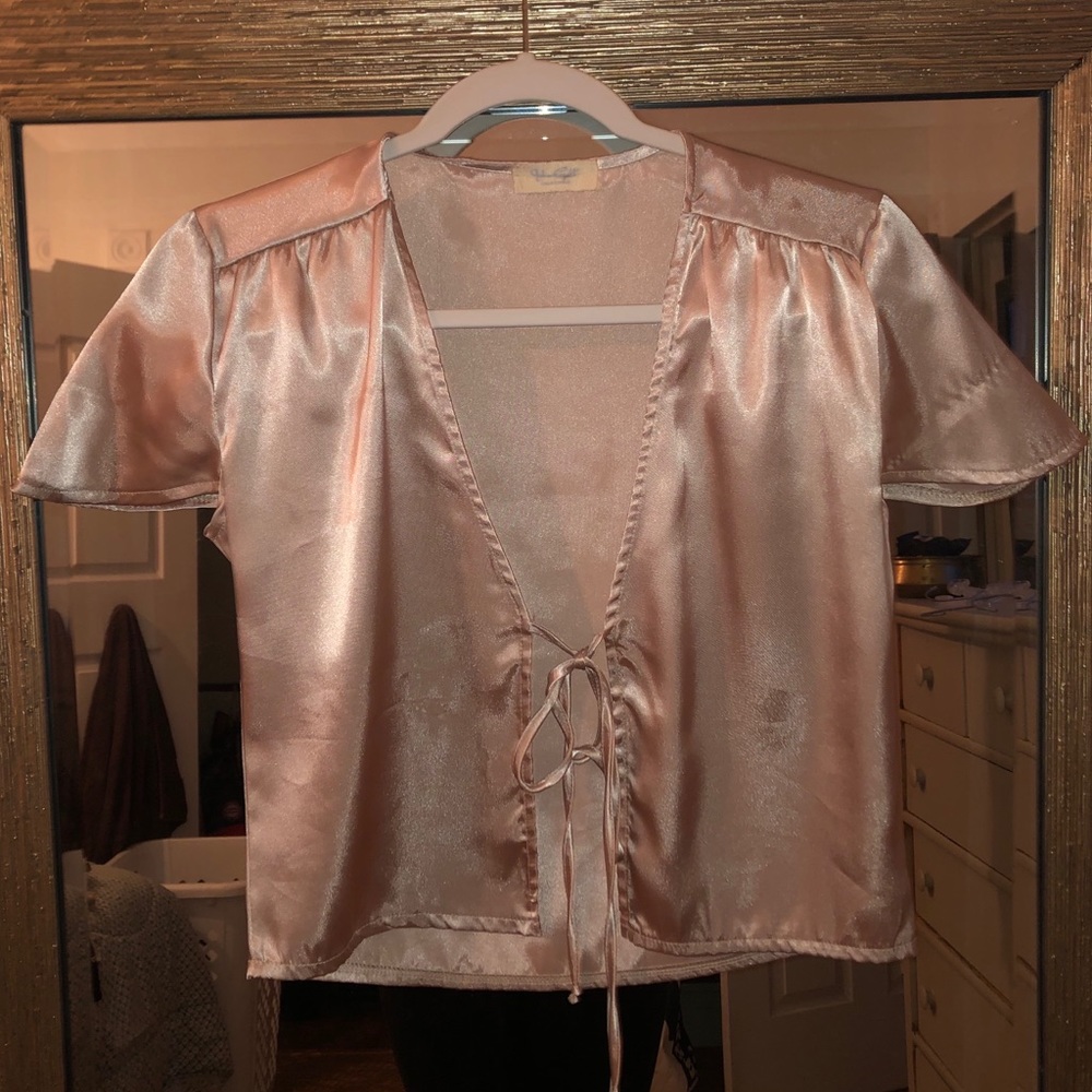 Brandy Melville silky tie top